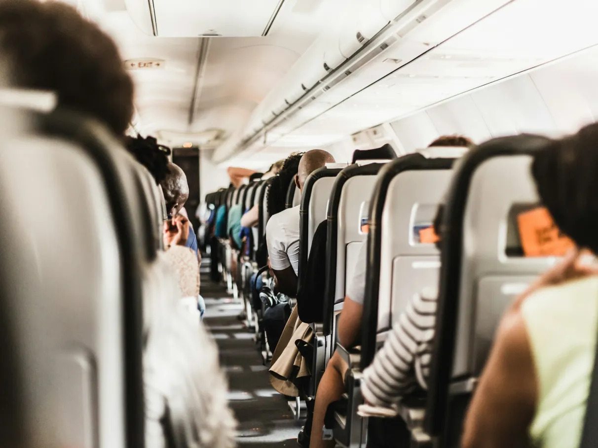 Passageiros no avião